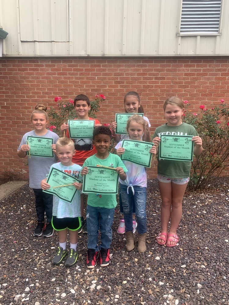 Elementary September Students of the Month